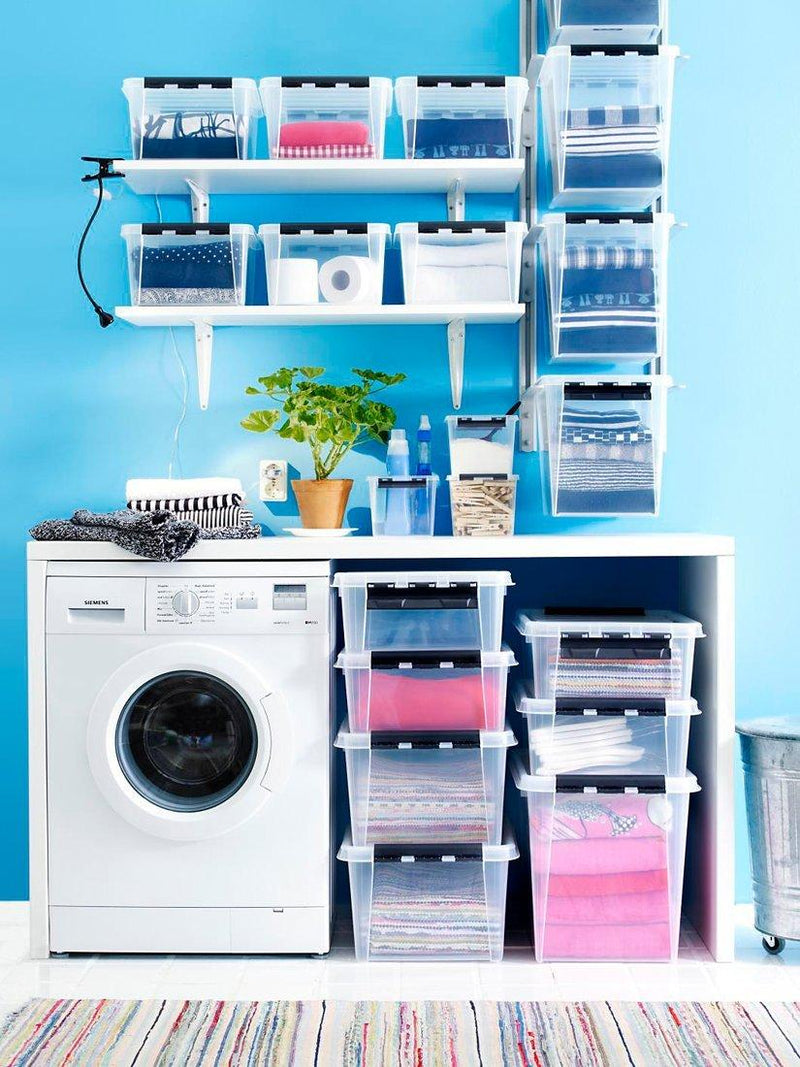 SmartStore plastic storage box 25L with lid, imported from the UK
