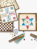 Solesmith Personalised Family Games Set wooden board game box (British brand)