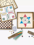 Solesmith Personalised Family Games Set wooden board game box (British brand)