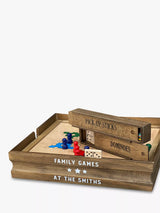 John Lewis Solesmith Personalised Family Games Set Wooden Board Game Box- Buy online at McGrocer