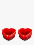 Le Creuset heart ramekins set of 2, red, imported from the UK