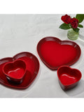 Le Creuset heart ramekins set of 2, red, imported from the UK