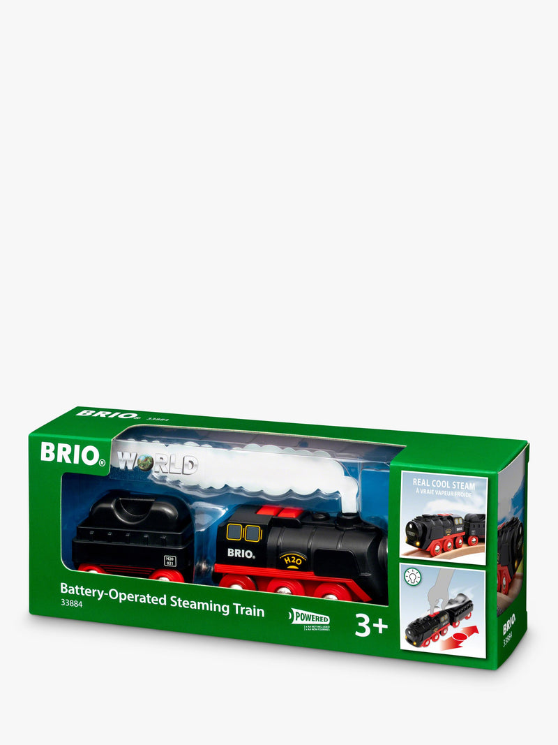 BRIO battery-operated steaming train toy (British brand)
