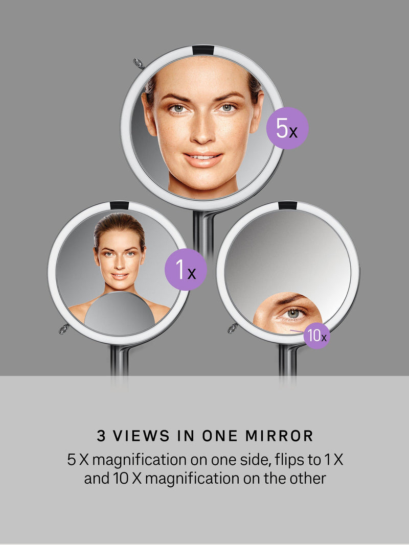 Simplehuman Sensor Trio Max mirror brushed stainless steel - British product