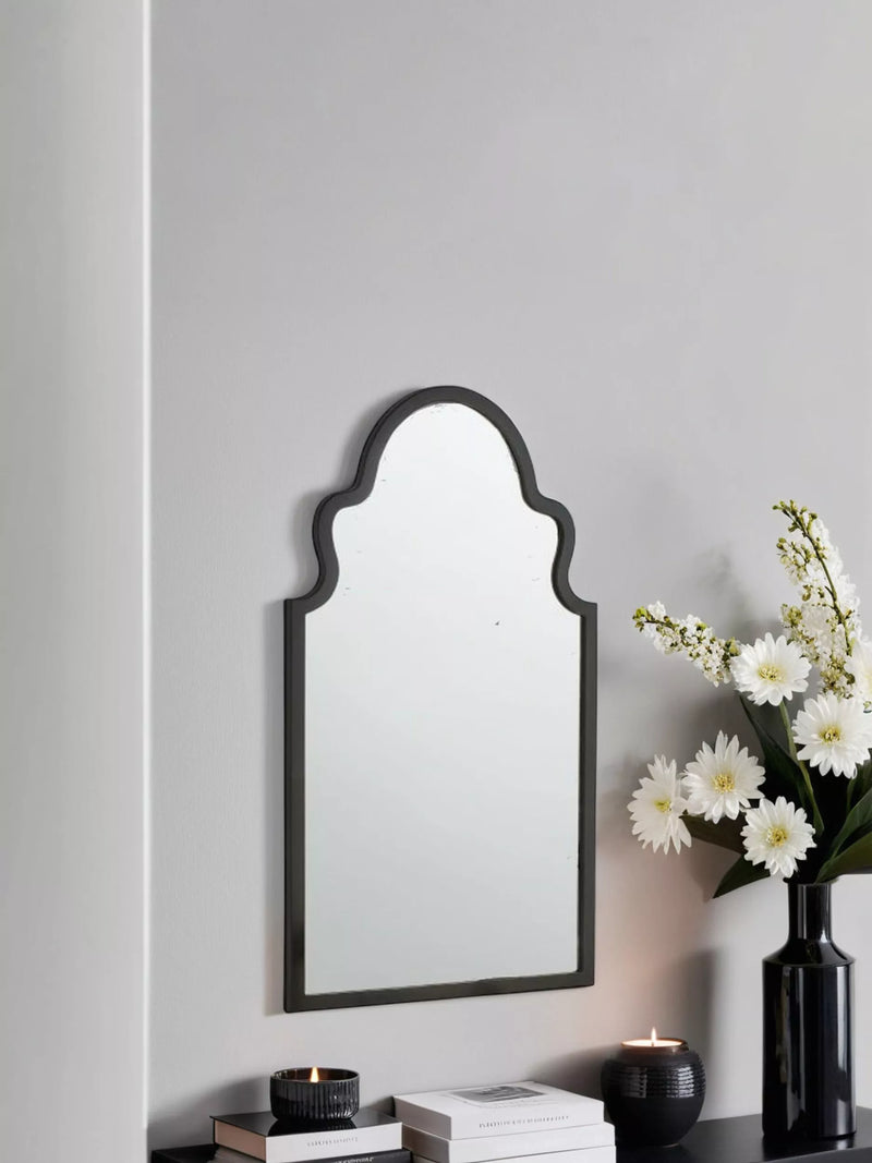 Yearn decorative wall mirror black 98x52cm, UK version