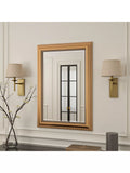 Yearn wall mirror ribbed beaded frame gold 94x69cm, UK version