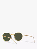 Ray-Ban Jack hexagonal sunglasses gold classic green, imported from the UK