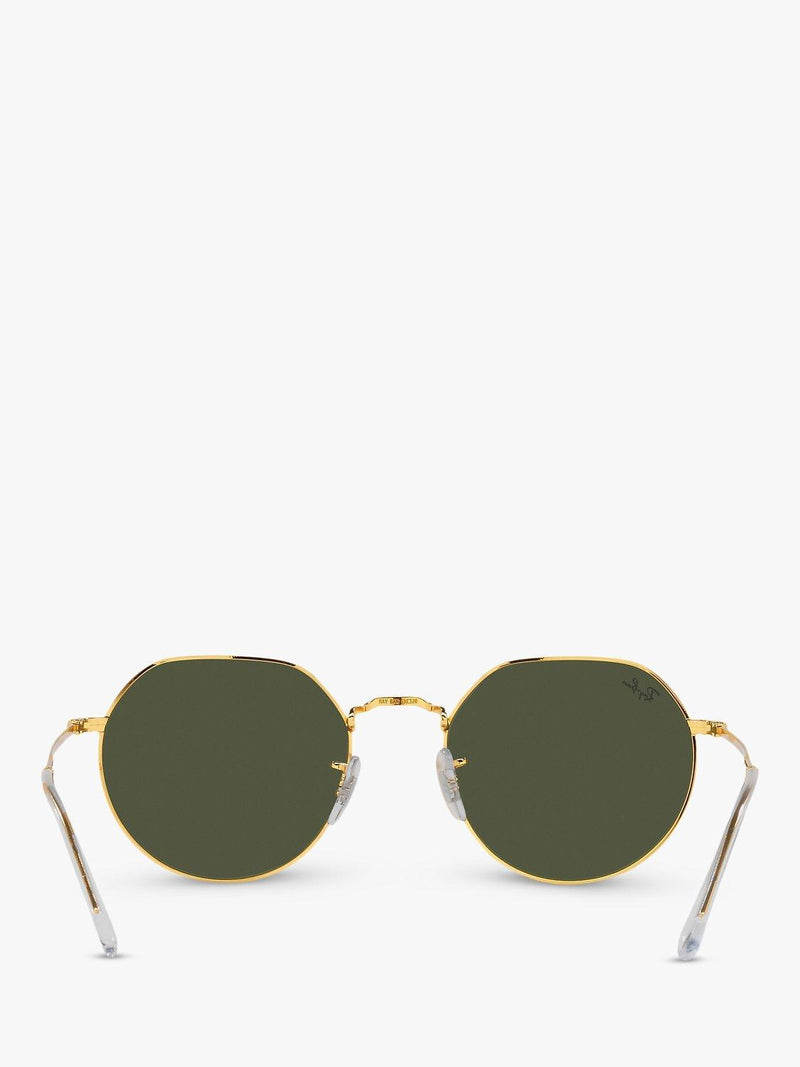 Ray-Ban Jack hexagonal sunglasses gold classic green, imported from the UK