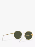 Ray-Ban Jack hexagonal sunglasses gold classic green, imported from the UK