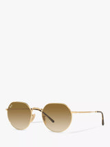 John Lewis Ray-Ban RB3565 Jack Unisex Metal Hexagonal Sunglasses 53mm- Buy online at McGrocer