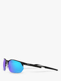 Oakley Wire Tap sunglasses satin black mirror blue, imported from the UK