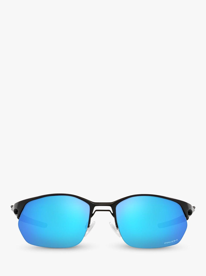 Oakley Wire Tap sunglasses satin black mirror blue, imported from the UK