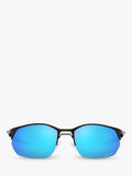 Oakley Wire Tap sunglasses satin black mirror blue, imported from the UK