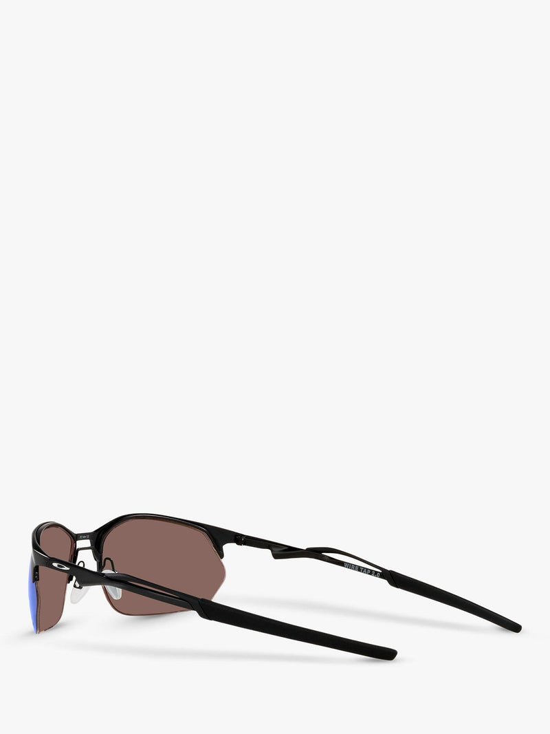 Oakley Wire Tap sunglasses satin black mirror blue, imported from the UK