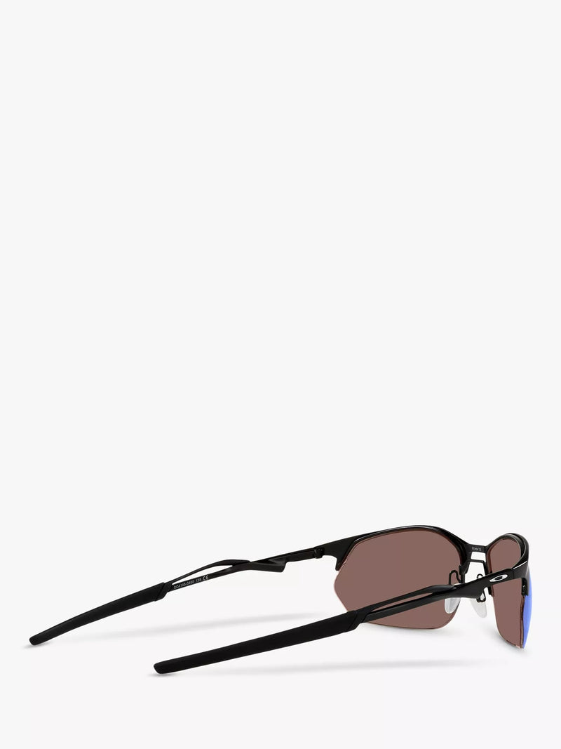 Oakley Wire Tap sunglasses satin black mirror blue, imported from the UK