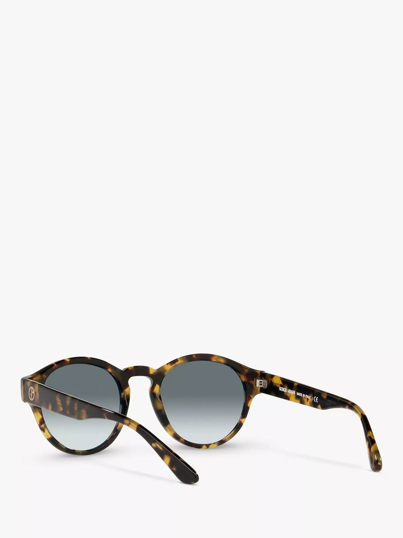 Giorgio Armani oval sunglasses yellow Havana grey gradient - British product