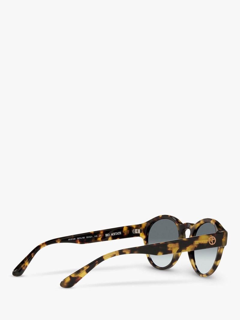 Giorgio Armani oval sunglasses yellow Havana grey gradient - British product