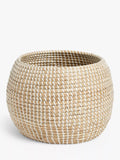 John Lewis seagrass indoor planter natural white H25x32cm (British brand)