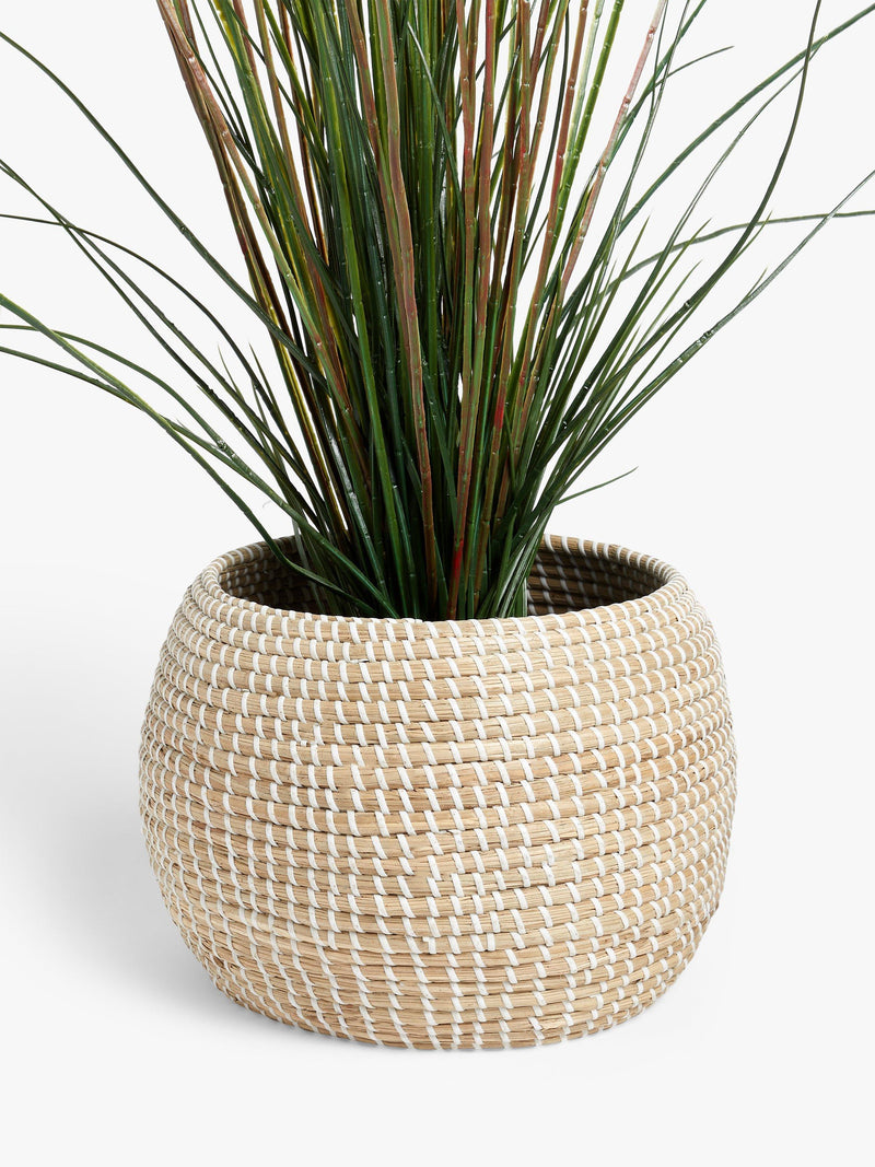 John Lewis seagrass indoor planter natural white H25x32cm (British brand)