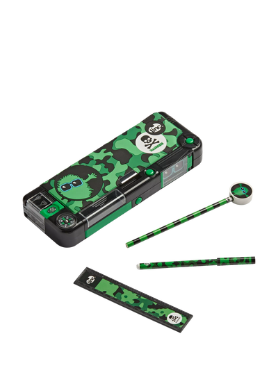 John Lewis Camouflage Snap Compartment Pencil Case with Included Stationery Set- Buy online at McGrocer