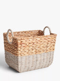 John Lewis storage basket in water hyacinth and paper rope - British product