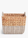 John Lewis storage basket in water hyacinth and paper rope - British product