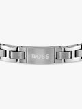 BOSS Men's H-Link bracelet silver stainless steel (British brand)