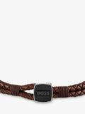 BOSS leather bracelet Seal collection 19cm, UK version