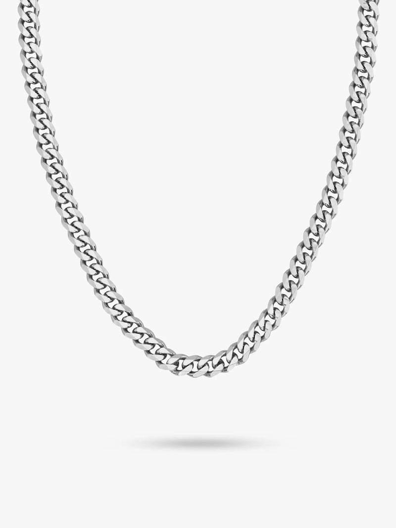 HUGO BOSS silver curb chain necklace, UK version