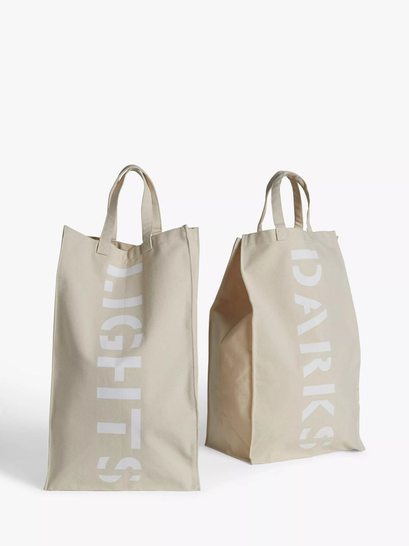 John Lewis laundry totes set of 2, cotton blend (British brand)
