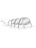Outwell Parkdale 6-person tunnel tent, camping shelter - British product