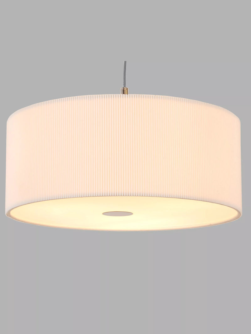 John Lewis micropleated diffuser ceiling light white, imported from the UK