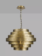 John Lewis John Lewis Herringbone Ceiling Light, Antique Brass- Buy online at McGrocer