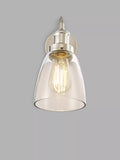 John Lewis wall light clear glass polished nickel, imported from the UK