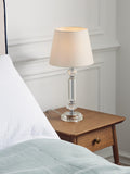 John Lewis crystal column table lamp clear large, imported from the UK