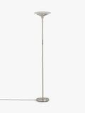 John Lewis torchiere LED floor lamp nickel finish, UK version