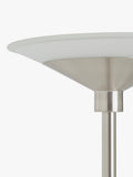 John Lewis torchiere LED floor lamp nickel finish, UK version