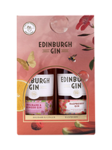 John Lewis Edinburgh Gin Rhubarb & Ginger Gin and Raspberry Gin Gift Set 40cl- Buy online at McGrocer