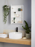 John Lewis white gloss mirrored bathroom cabinet 60x40x14cm, UK version