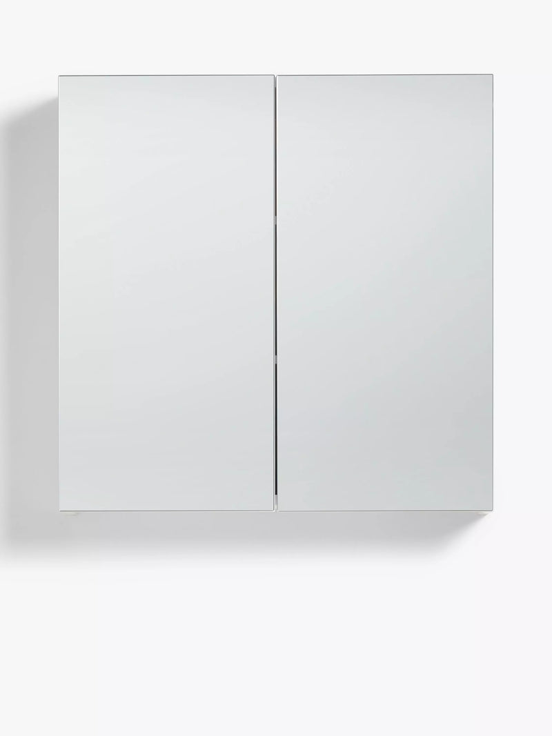 John Lewis white gloss double mirrored bathroom cabinet 60x60x14 cm (British brand)