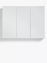 John Lewis John Lewis White Gloss Triple Mirrored Bathroom Cabinet- Buy online at McGrocer