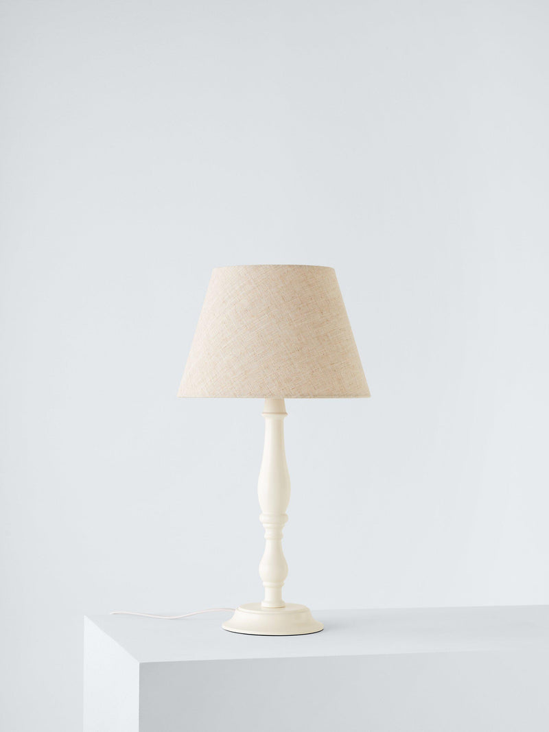 John Lewis candlestick table lamp white 46cm - British product