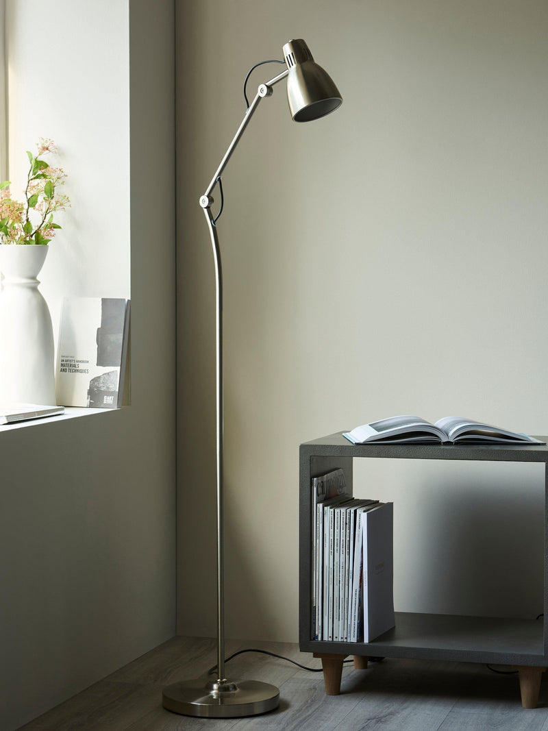 John Lewis Tony floor lamp adjustable head steel, UK version