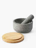 Joseph Joseph Dash granite pestle and mortar with bamboo lid, UK version