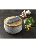 Joseph Joseph Dash granite pestle and mortar with bamboo lid, UK version