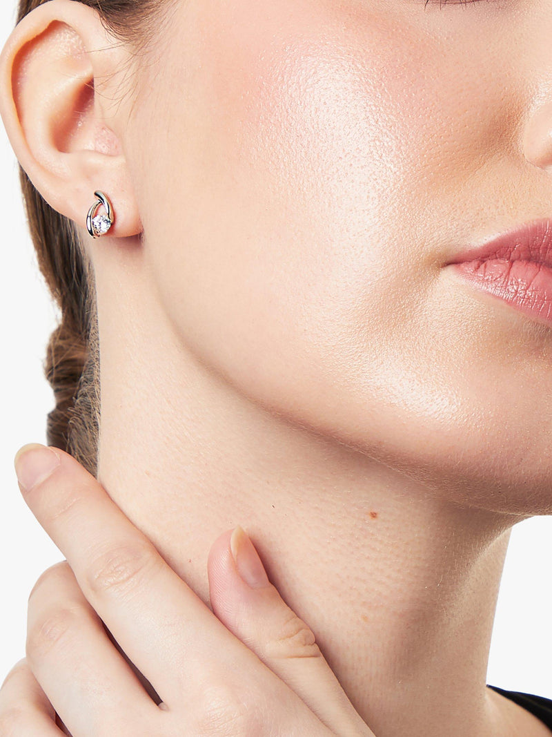 Jools by Jenny Brown wishbone stud earrings, silver, imported from the UK