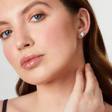 Jools cubic zirconia stud earrings sterling silver, imported from the UK