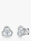 Jools by Jenny Brown open petal stud earrings in sterling silver, UK version