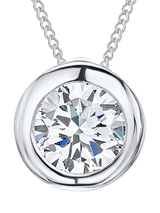 John Lewis Jools by Jenny Brown Cubic Zirconia Round Pendant Necklace Silver- Buy online at McGrocer