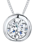 Jools by Jenny Brown cubic zirconia pendant necklace silver, imported from the UK